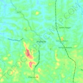 Mapa topográfico Wandoor, altitude, relevo