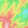 Mapa topográfico La Coume, altitude, relevo
