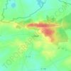 Mapa topográfico Louan, altitude, relevo