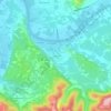 Mapa topográfico La Faurie, altitude, relevo