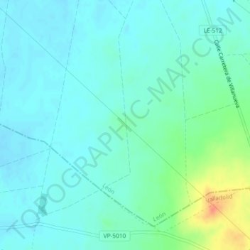 Mapa topográfico El Torrejón, altitude, relevo