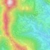Mapa topográfico Valsecca, altitude, relevo