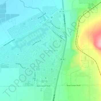 Mapa topográfico Stansbury Park, altitude, relevo