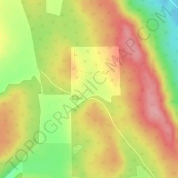 Mapa topográfico Whispering Pines Ranch, altitude, relevo