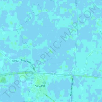 Mapa topográfico Fransumer Voorwerk, altitude, relevo