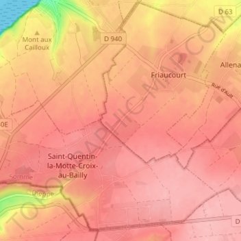 Mapa topográfico La Solette, altitude, relevo