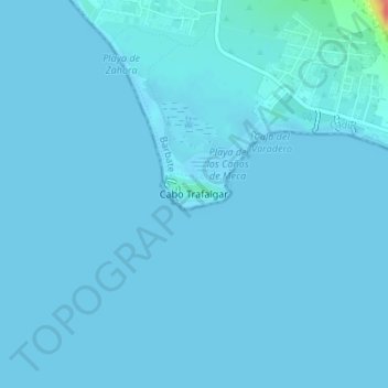 Mapa topográfico Cape Trafalgar, altitude, relevo