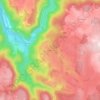 Mapa topográfico La Pagesie, altitude, relevo
