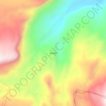 Mapa topográfico Posses, altitude, relevo