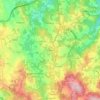Mapa topográfico Lobão, altitude, relevo