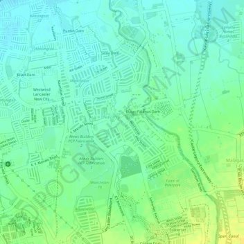 Mapa topográfico Kaliwa Dam, altitude, relevo