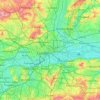 Mapa topográfico City de Londres, altitude, relevo