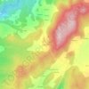 Mapa topográfico O Roxido, altitude, relevo