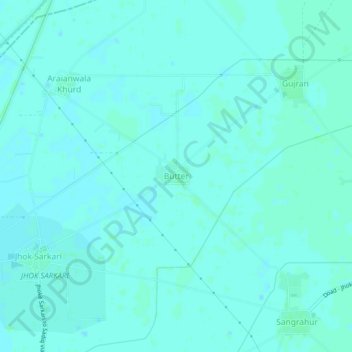 Mapa topográfico Butter, altitude, relevo