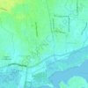 Mapa topográfico Sesetan, altitude, relevo