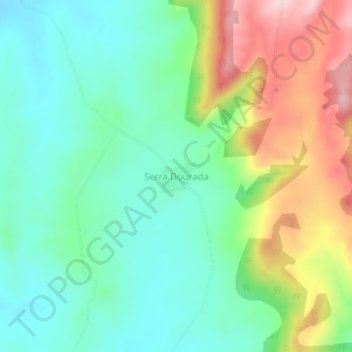 Mapa topográfico Serra Dourada, altitude, relevo