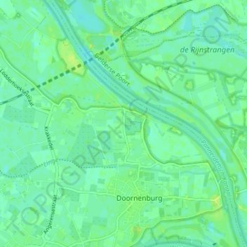Mapa topográfico Honderdmorgen, altitude, relevo