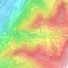 Mapa topográfico Champ Bouquet, altitude, relevo