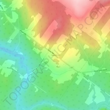 Mapa topográfico Salaberry, altitude, relevo