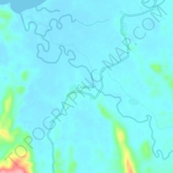 Mapa topográfico Culasian, altitude, relevo