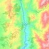 Mapa topográfico Rionegro, altitude, relevo
