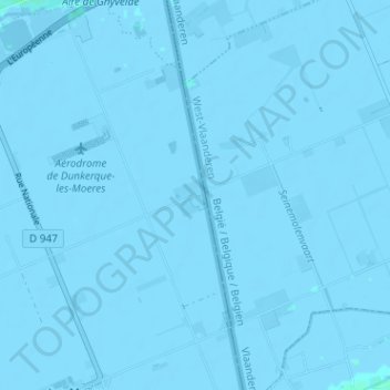 Mapa topográfico La Distillerie, altitude, relevo