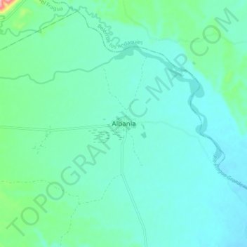 Mapa topográfico Albania, altitude, relevo