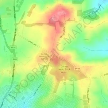 Mapa topográfico Dorket Head, altitude, relevo