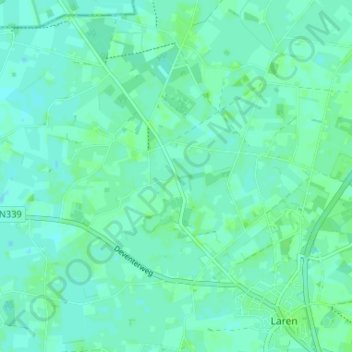 Mapa topográfico Oolde, altitude, relevo