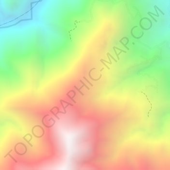 Mapa topográfico Icota, altitude, relevo