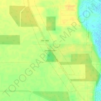 Mapa topográfico South Dayton, altitude, relevo