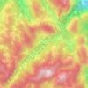 Mapa topográfico Bragança, altitude, relevo