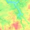 Mapa topográfico Kervaziou - Huella, altitude, relevo