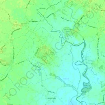 Mapa topográfico Albina, altitude, relevo