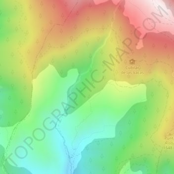 Mapa topográfico Pie de Puerto, altitude, relevo