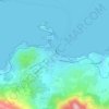 Mapa topográfico L'Île-Rousse, altitude, relevo
