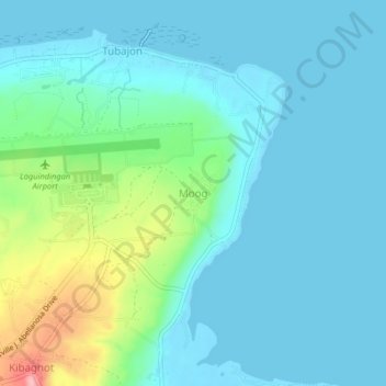 Mapa topográfico Moog, altitude, relevo