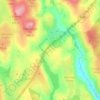 Mapa topográfico Bolventor, altitude, relevo