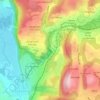 Mapa topográfico Cascade des Écrevisses, altitude, relevo