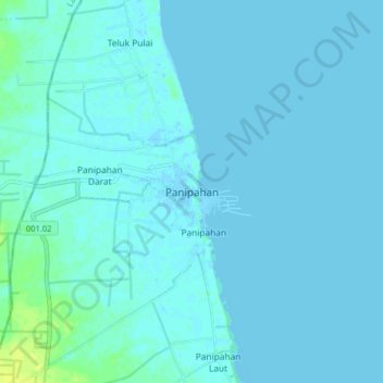 Mapa topográfico Panipahan, altitude, relevo