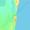 Mapa topográfico Malongane, altitude, relevo