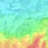 Mapa topográfico La Piesse, altitude, relevo