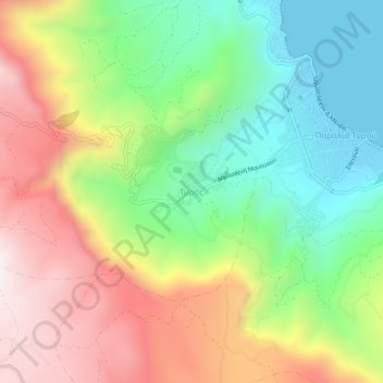 Mapa topográfico Tyros, altitude, relevo