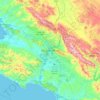 Mapa topográfico San Luis Obispo, altitude, relevo