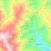 Mapa topográfico La Fortuna, altitude, relevo