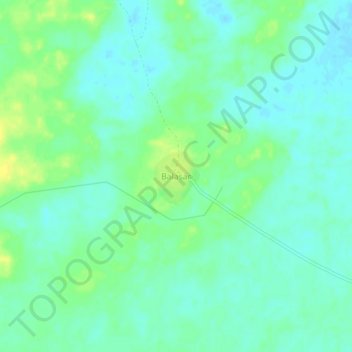 Mapa topográfico Balasar, altitude, relevo