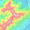 Mapa topográfico Cerro El Valle, altitude, relevo