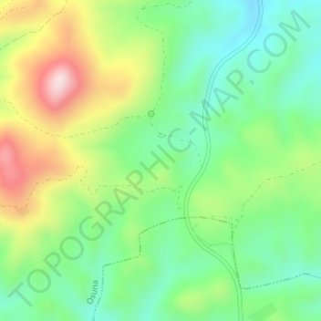 Mapa topográfico Gomera, altitude, relevo
