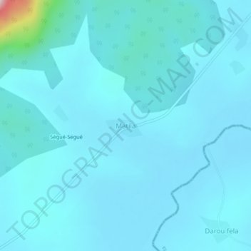 Mapa topográfico Matila, altitude, relevo