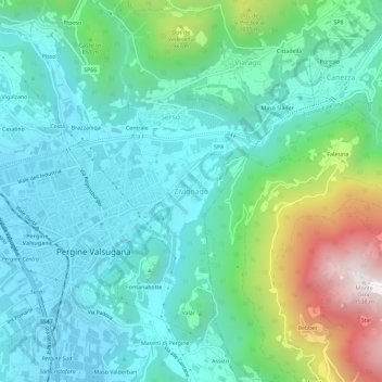 Mapa topográfico Zivignago, altitude, relevo